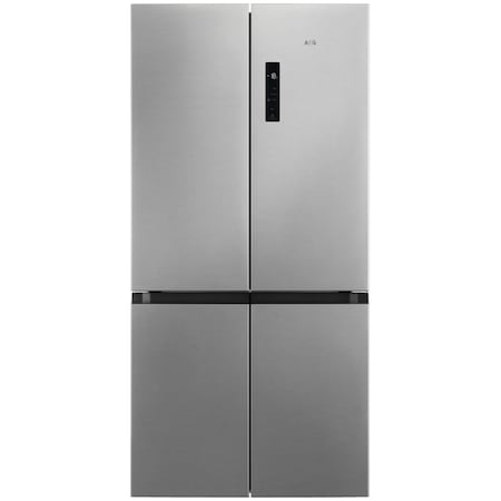 Side by side AEG RMB952E6VU, 522 l, No frost, Casa E, Afisaj LCD, Touch control, Iluminare LED, H 190 cm, Inox