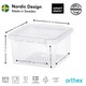 Cutie de depozitare, cu capac, SmartStore Home12, transparent, Plastic fara BPA, 8L, 28x28x17 cm