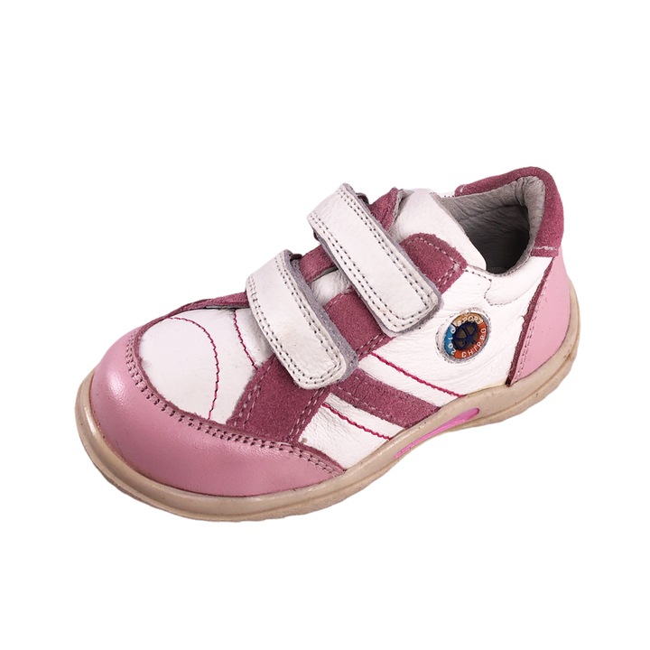 Pantofi copii Chippo Baby 122091, 19-24, Piele naturala, Roz/Deschis