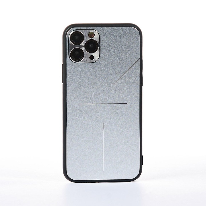 Husa de Protectie CASEY STUDIOS™ Metalines compatibila cu iPhone 11 Pro - silvery