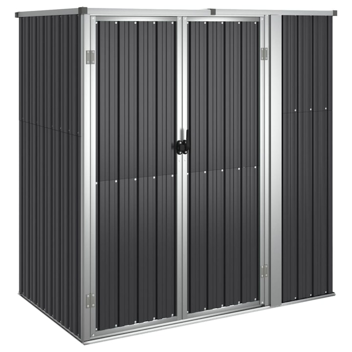 vidaXL antracit horganyzott acél kerti szerszámtároló 161x89x161 cm 316211