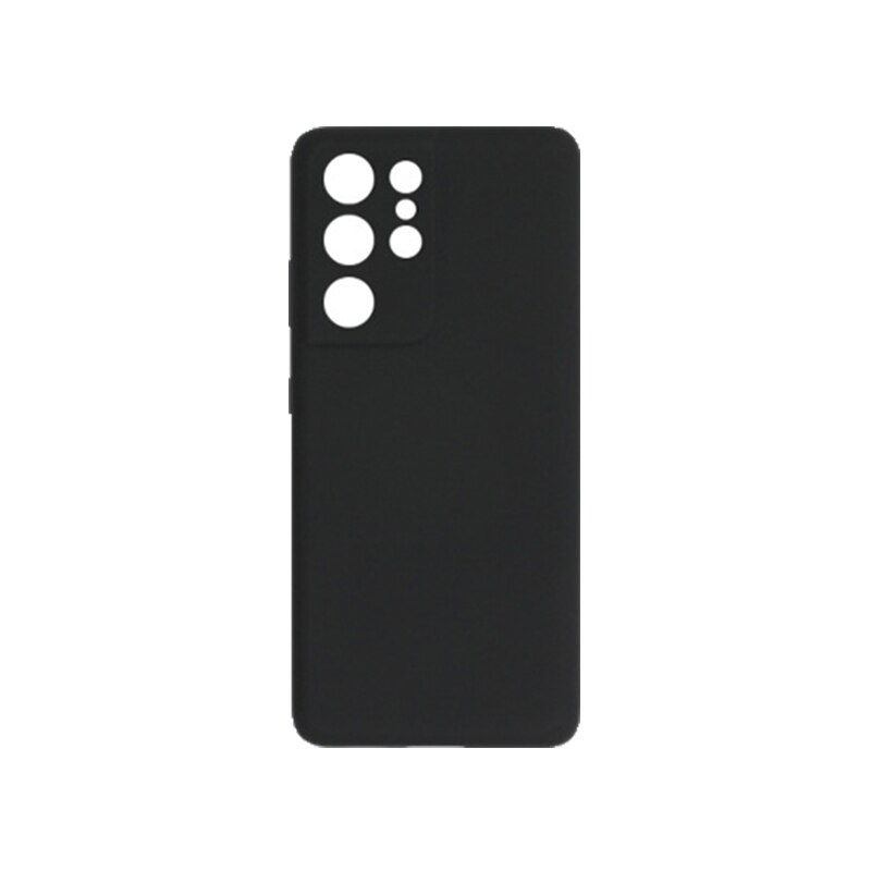 Husa din silicon pentru Samsung Galaxy S22 Ultra, Microfibra, Protectie Camera, Negru