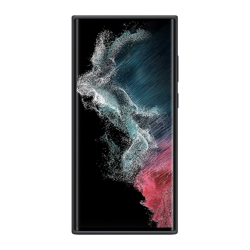 Husa din silicon pentru Samsung Galaxy S22 Ultra, Microfibra, Protectie Camera, Negru