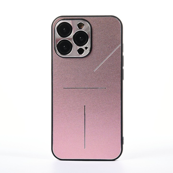 Husa de Protectie CASEY STUDIOS™ Metalines compatibila cu iPhone 13 Pro - Roz