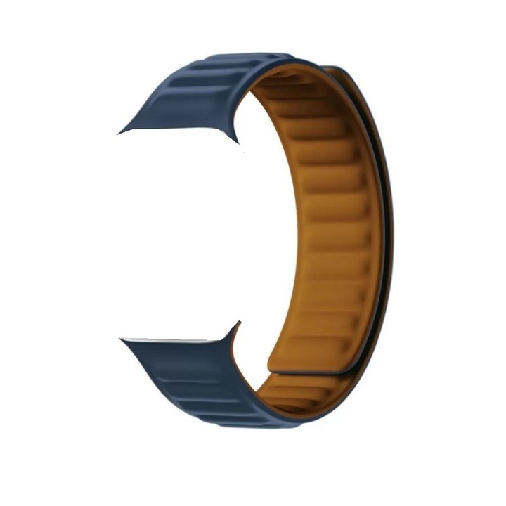 Гумена каишка с магнитна каишка, съвместима с Apple Watch 7/8 41 mm Blue