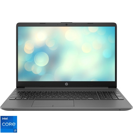 Laptop HP 15-dw3004nq cu cu procesor Intel® Core™ i7-1165G7 pana la 4.70GHz, 15.6", Full HD, IPS, 8GB DDR4, 512GB SSD PCIe, NVIDIA GeForce MX450 2GB, FreeDOS 3.0, Chalkboard Gray