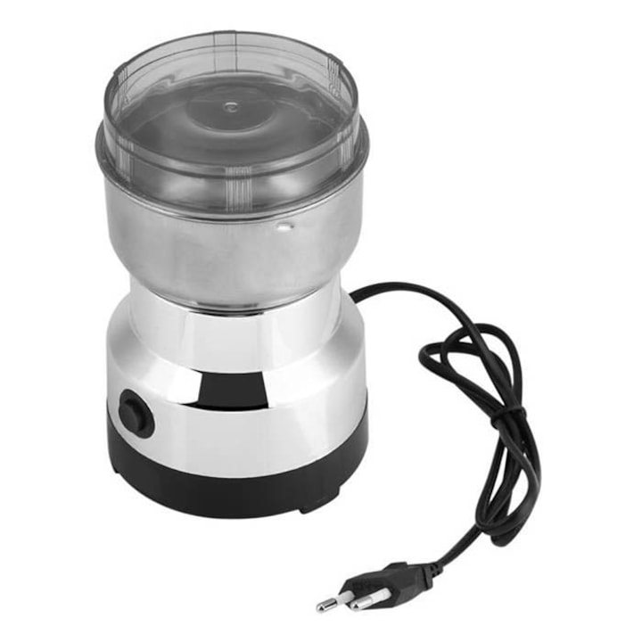 Мелничка за кафе на зърна Kosiil, Неръждаема стомана/Пластмаса/Полипропилен, 150W, 220 V, Сребрист