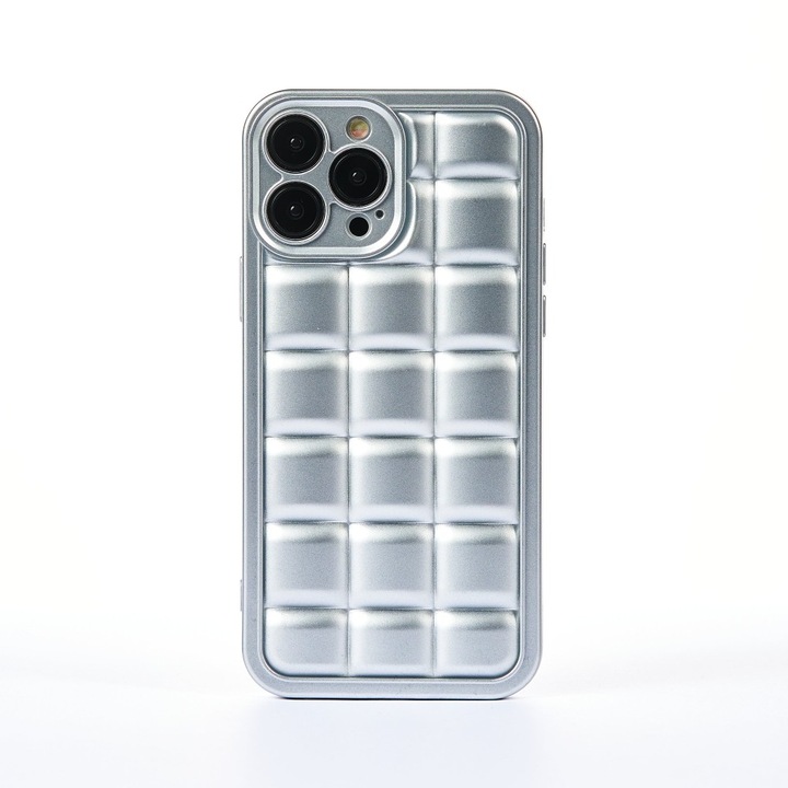 CASEY STUDIOS™ Squared Up védőtok iPhone 13 Pro Max készülékkel kompatibilis - ezüstszínű