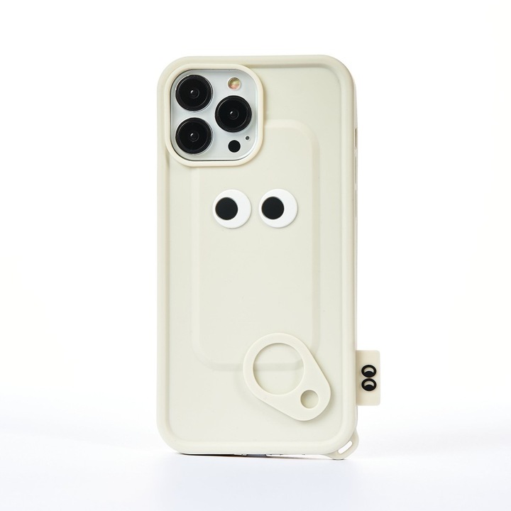 Husa de Protectie CASEY STUDIOS™ All eyez on you compatibila cu iPhone 13 Pro Max - Alb