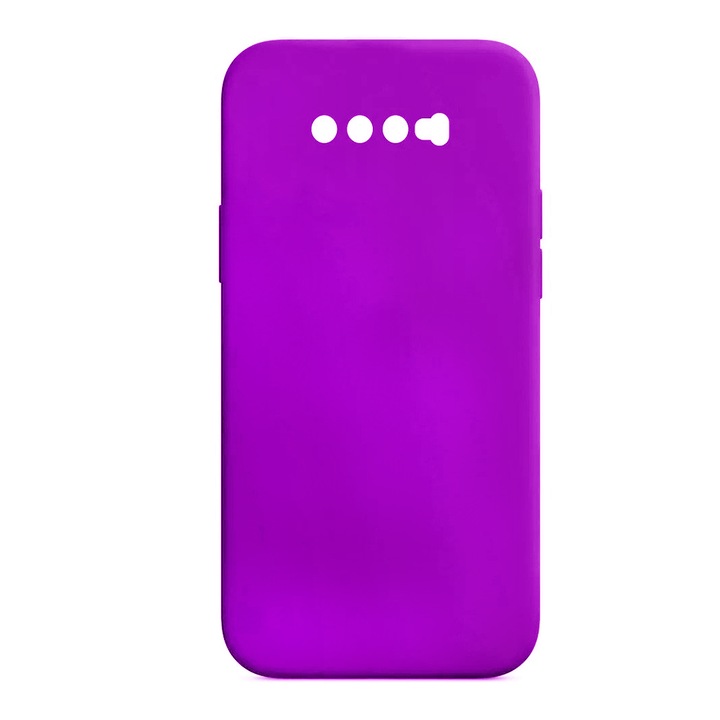 Samsung S10 kompatibilis burkolat, G-Tech Jelly, Elasztikus műanyag, Tartós, Mikroszálas belső, Kameravédelem, Lila