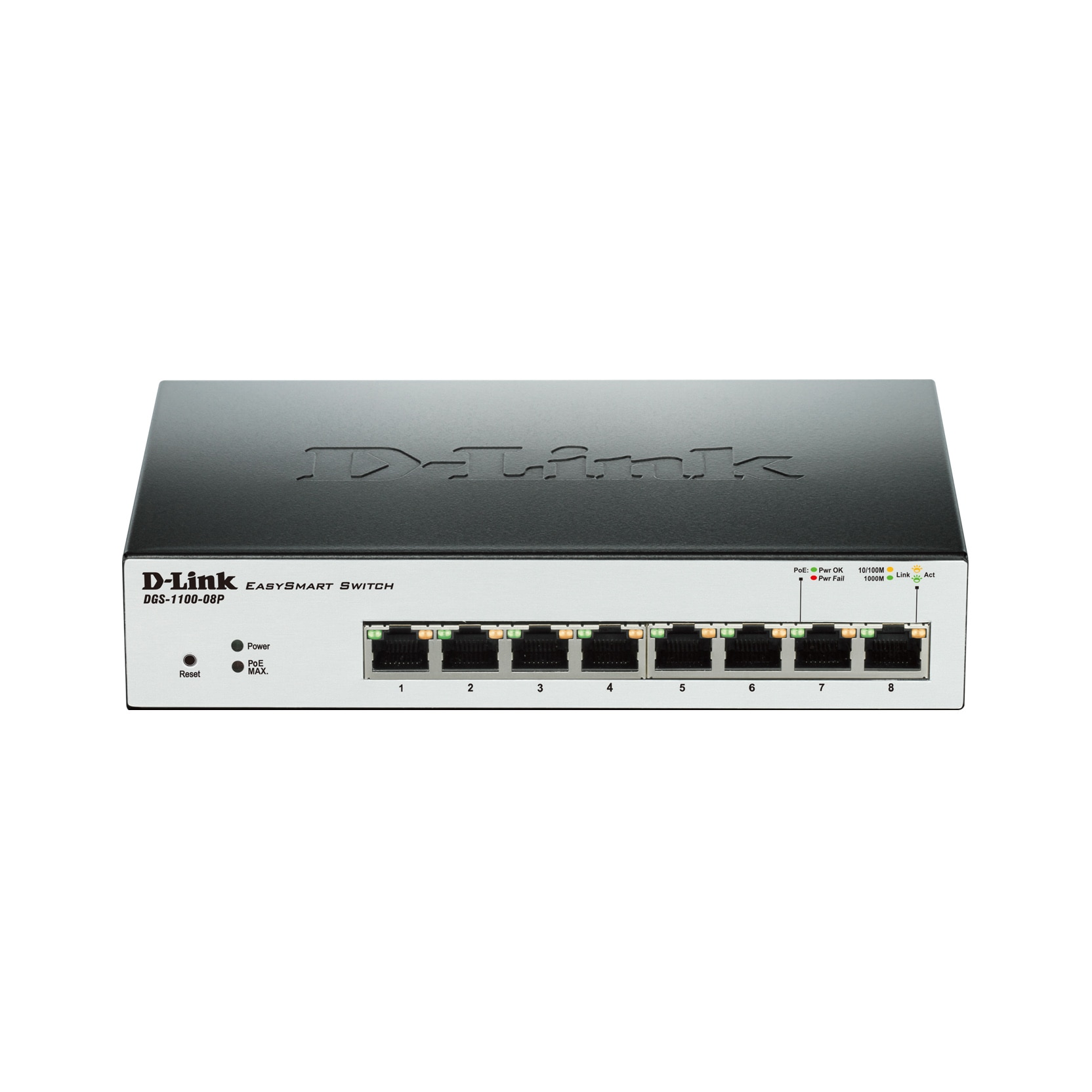 Switch D-Link DGS-1210-08P, 6 x 10/100/1000, 2 Combo