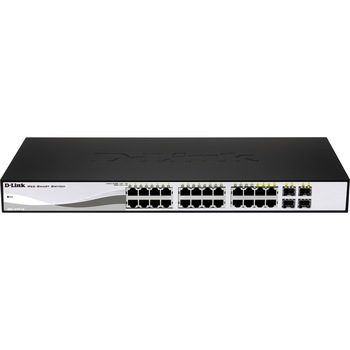 Switch D-Link DGS-1210-24P, 24 x 10/100/1000, 4 Combo SFP Gigabit Switch D-Link DGS-1210-24P, 24 x 10/100/1000, 4 Combo SFP Gigabit