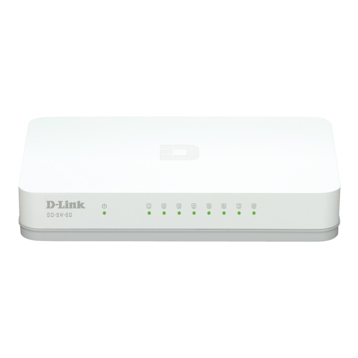 Суич D-Link O-SW-8G, 8-Port 10/100/1000Mbps