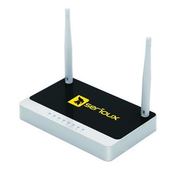 Router Wireless-N Serioux SRX-WR300WH, 2 antene, Black / White Router Wireless-N Serioux SRX-WR300WH, 2 antene, Black / White