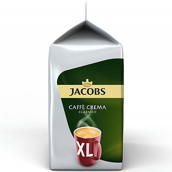 Cafe capsula (compatible cafetera tassimo) jacobs xl crema, tassimo,  paquete 16 u - 132.80 g, precio actualizado en todos los supers