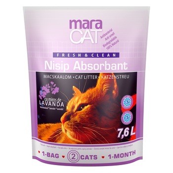 Nisip litiera pisici Maravet Maracat, Absorbant Silicat Lavanda, 7.6 L Nisip litiera pisici Maravet Maracat, Absorbant Silicat Lavanda, 7.6 L