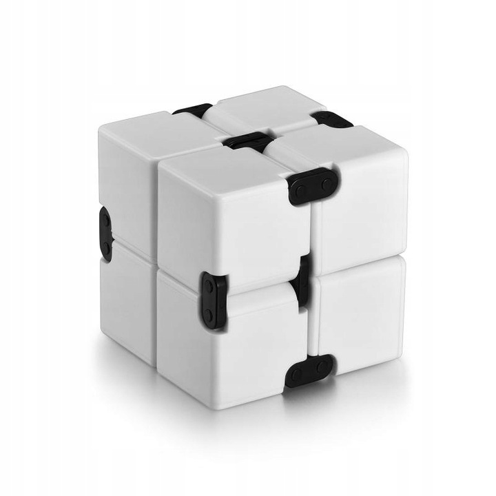 Jucarie cub Infinity Fidget, Antistres, Alb/Negru