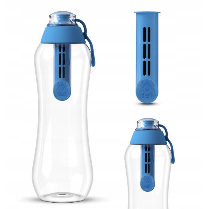 Üvegszűrő készlet, Dafi, Műanyag, Átlátszó/Kék, 0,5 L