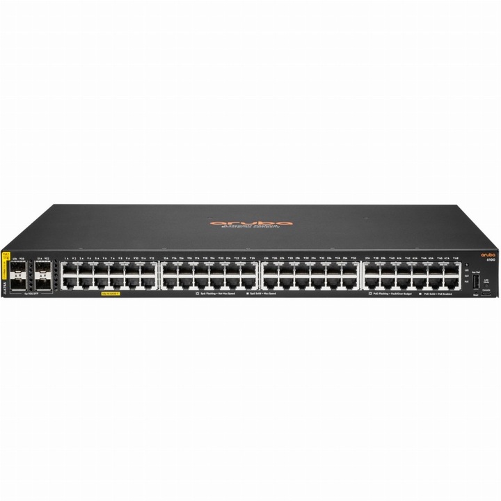 HP Enterprise Aruba 6100 48G PoE+ (370W) 4SFP+ Switch M RM (JL675A)
