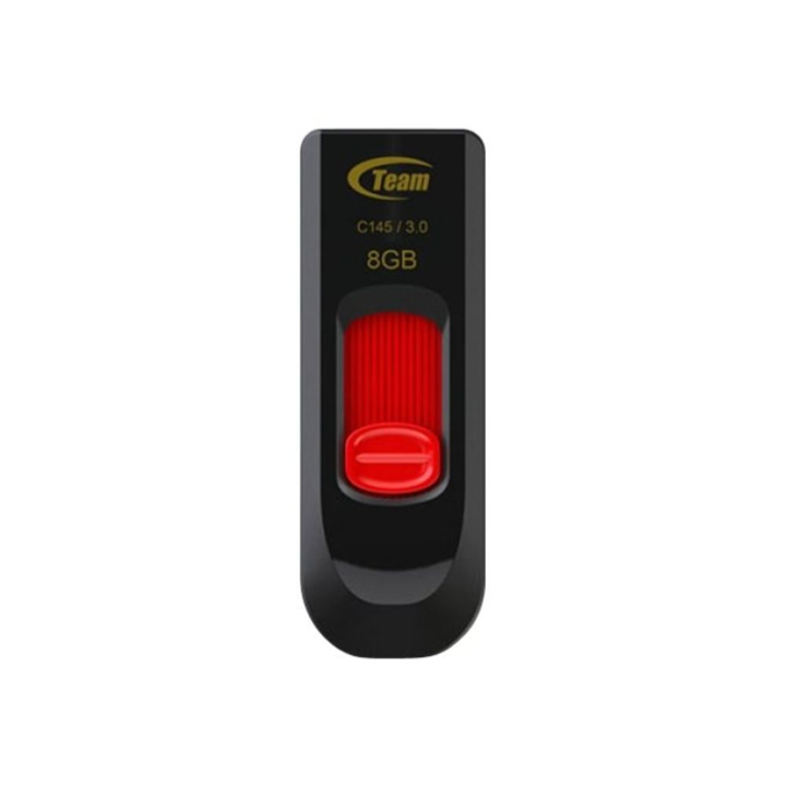 Team Group C145 USB Memória, 8 GB, USB 3.0 piros/fekete