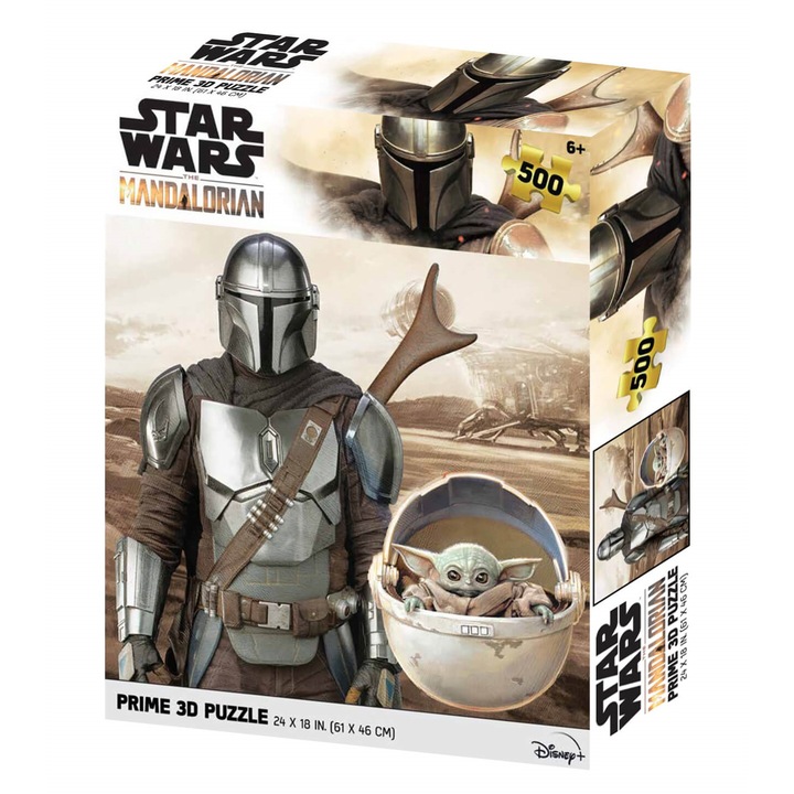 Prime 3D Csillagok háborúja Star Wars The Mandalorian 3D puzzle, 500 darabos