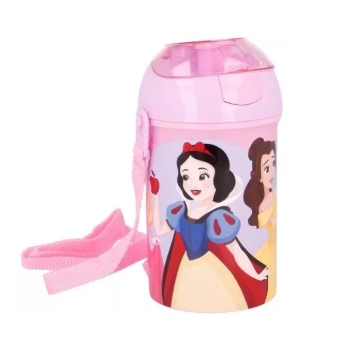 Бутилка за вода, Javoli, Disney Princesses, Пластмасова, Многоцветна, 450 мл