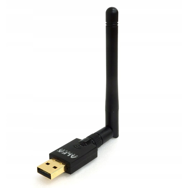 Wi-Fi адаптер Alfa Network, 2.4 GHz, Черен