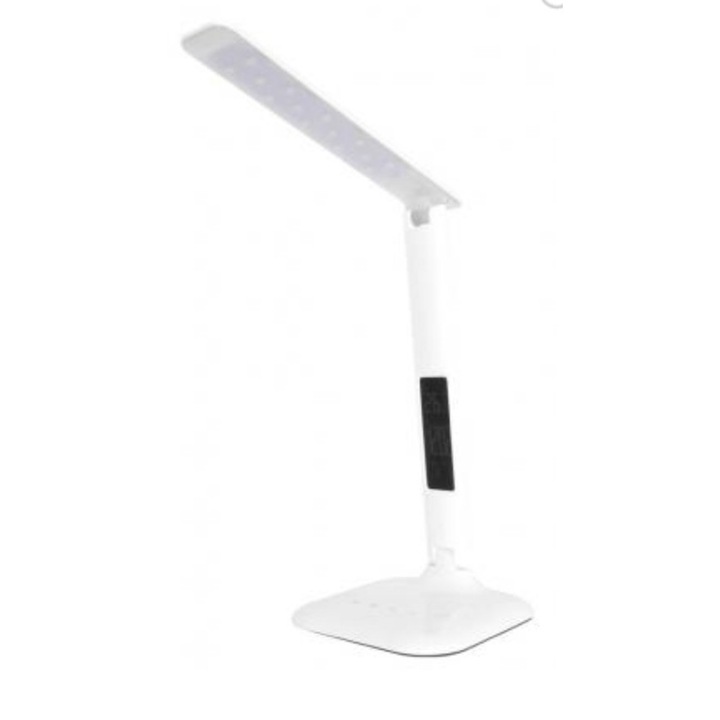 Lámpa LED, asztali, szabályozható, fehér, képérnyővel, fényhőmérséklet kiválasztása, 6 W