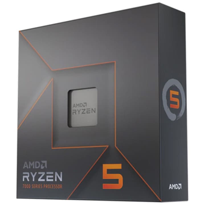 Процесор AMD Ryzen™ 5 7600X, 38MB, 4.7/5.3GHz Boost, Socket AM5, Radeon Graphics