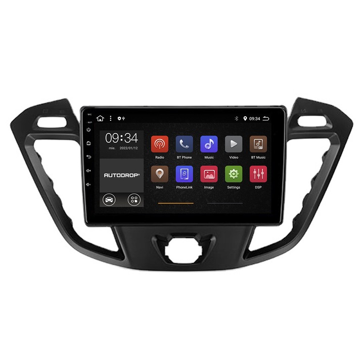 AutoDrop Navigáció, Ford Transit / Tourneo (2012-2020), Android 10, négymagos, 2 GB RAM és 32 GB ROM, 9 hüvelykes - AD-BGE9002+AD-BGRKIT123