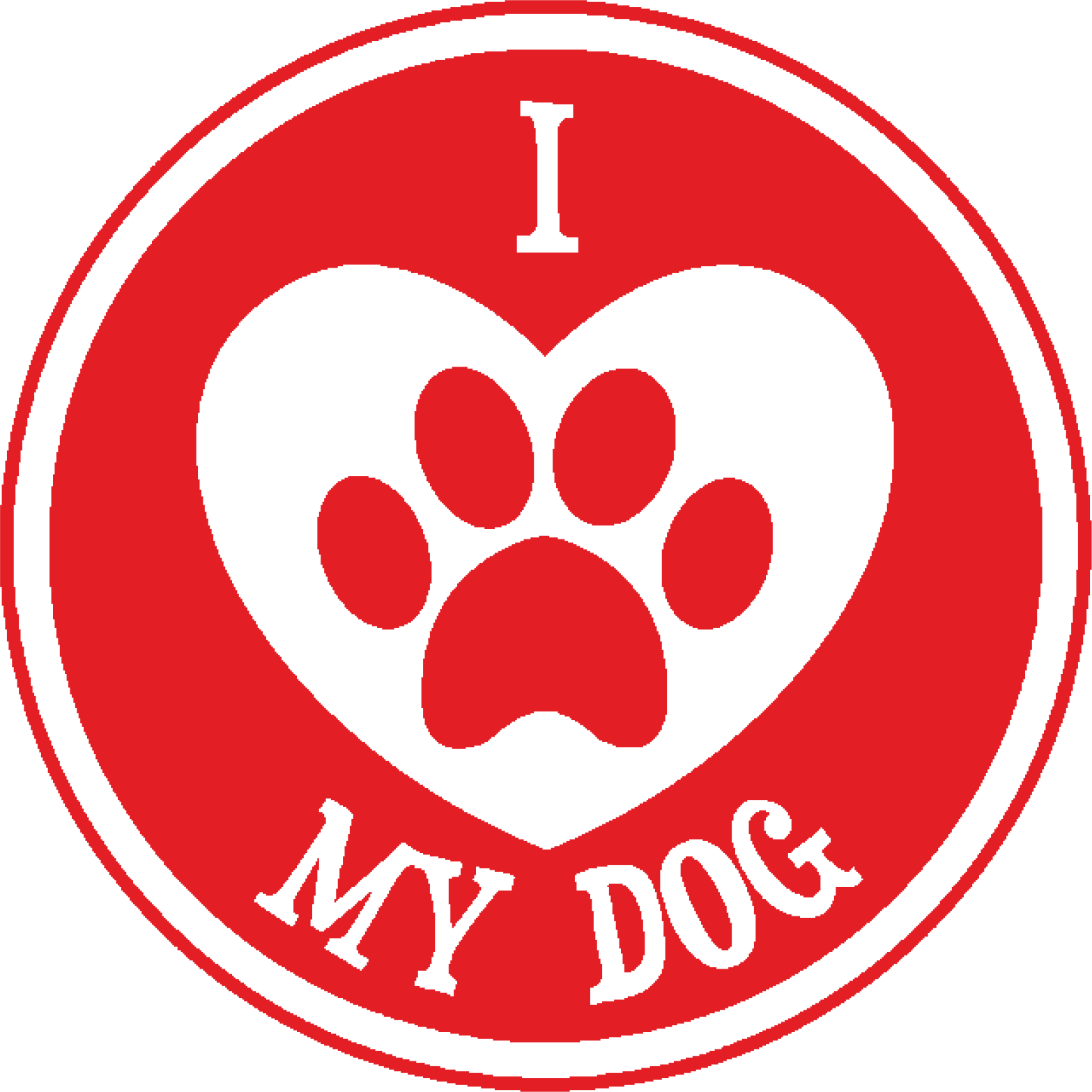 Sticker auto I Love my Dog, Rosu, 20 cm eMAG.ro