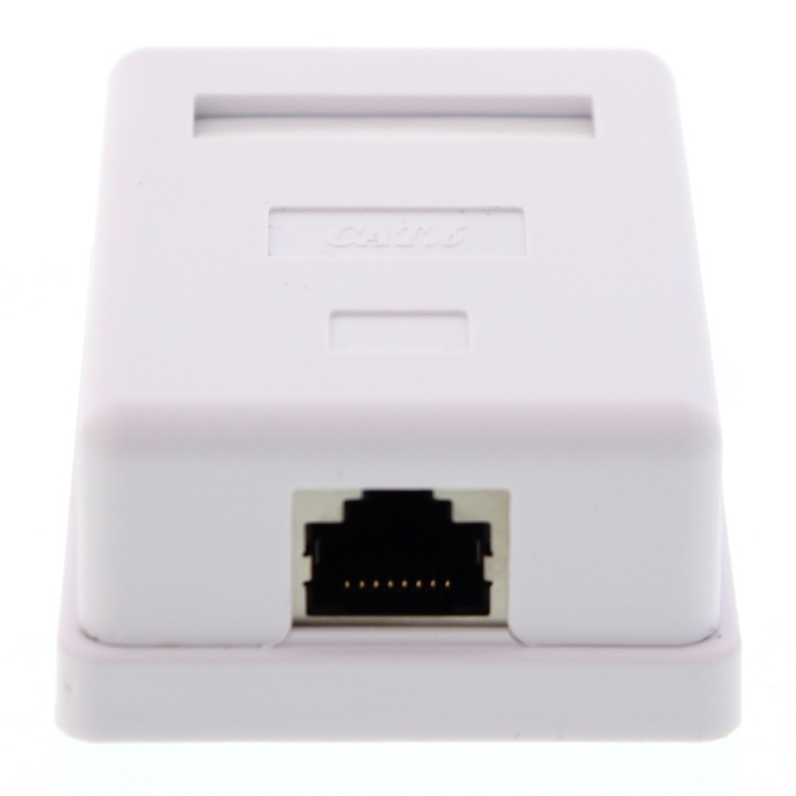 Priza simpla FTP CAT6, conector ecranat, pe tencuiala, Well