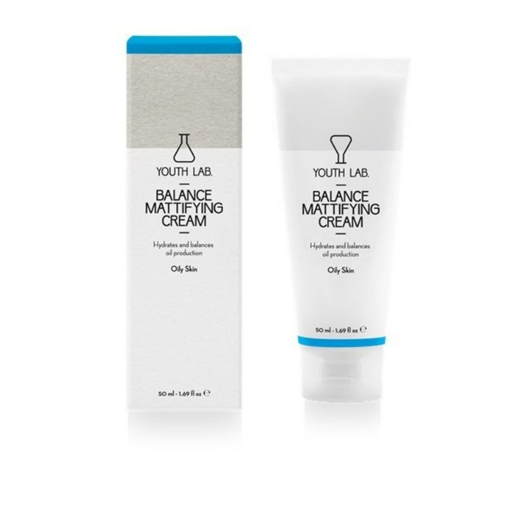 Crema de fata hidratanta, YOUTH LAB, Cu actiune antioxidanta, Pentru ten gras, 50ml