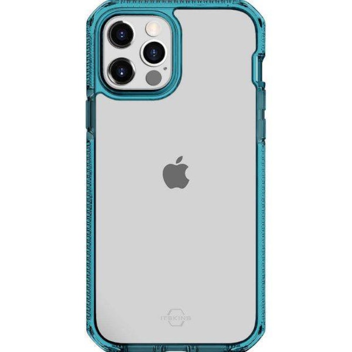 Калъф за телефон, Itskins, пластмаса, за iPhone 12/12 Pro, син/прозрачен