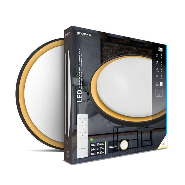 Modee Mennyezeti LED Lámpa 2x48W 3CCT D540x75mm + rem. A-H101 (9120 lumen)