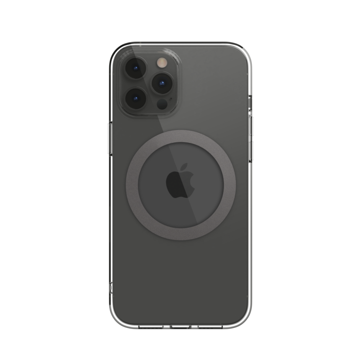 Husa protectie SwitchEasy MagClear pentru iPhone 12/12 Pro, Gri inchis