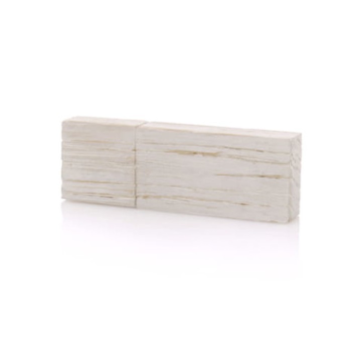 Stick USB, Foton, Lemn, 16GB, Alb