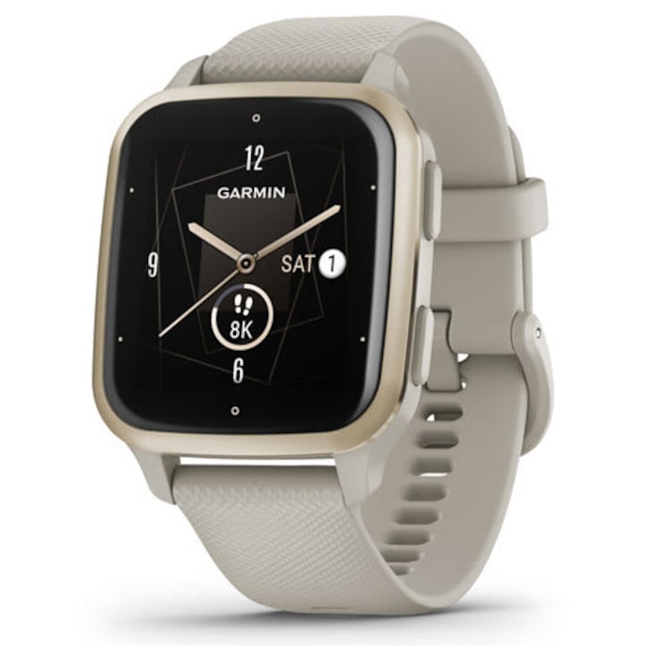 Часовник Smartwatch Garmin Venu Sq 2, Music Edition, French Gray/Cream Gold