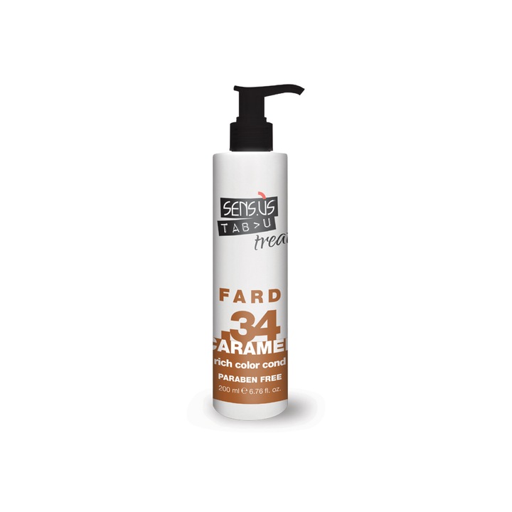 Masca de par colorata, Sensus, Fard CARAMEL 34, Caramel, 200 ml