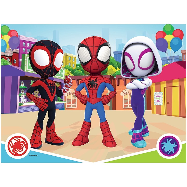 Puzzle Spidey Amazing Friends, 30 piese, Trefl, 27x20 cm, 3 ani+