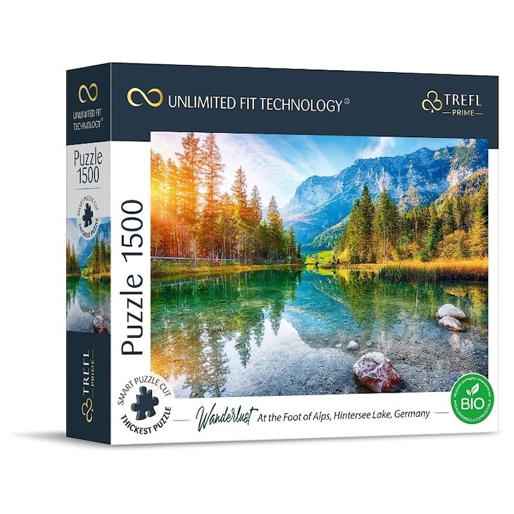 Trefl Prime Uticélok-Hintersee tó Németország kombinálható puzzle, 1500db
