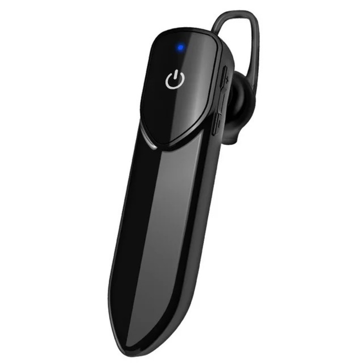 Casca Bluetooth 5.1 wireless OZ V19, EDR, Control Siri/Android, Control Volum si Voce, pana la 29 ore de vorbit, Neagra