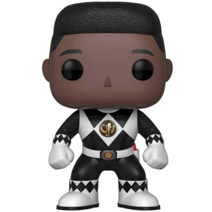 Figurina Funko Pop, Power Rangers, Zack, 9 cm, Negru/Alb