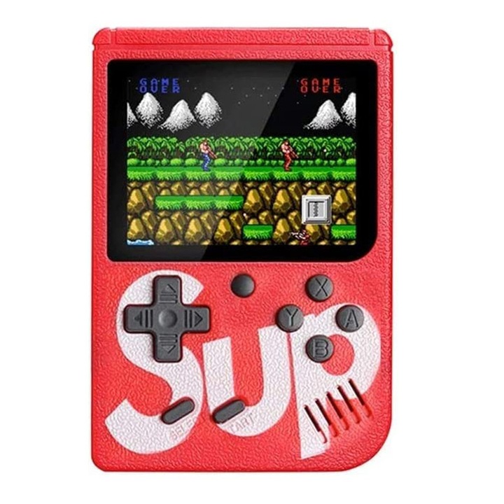 Consola jocuri portabila 400n1, Afisaj LCD, 3.0", 6 ani +, Rosu