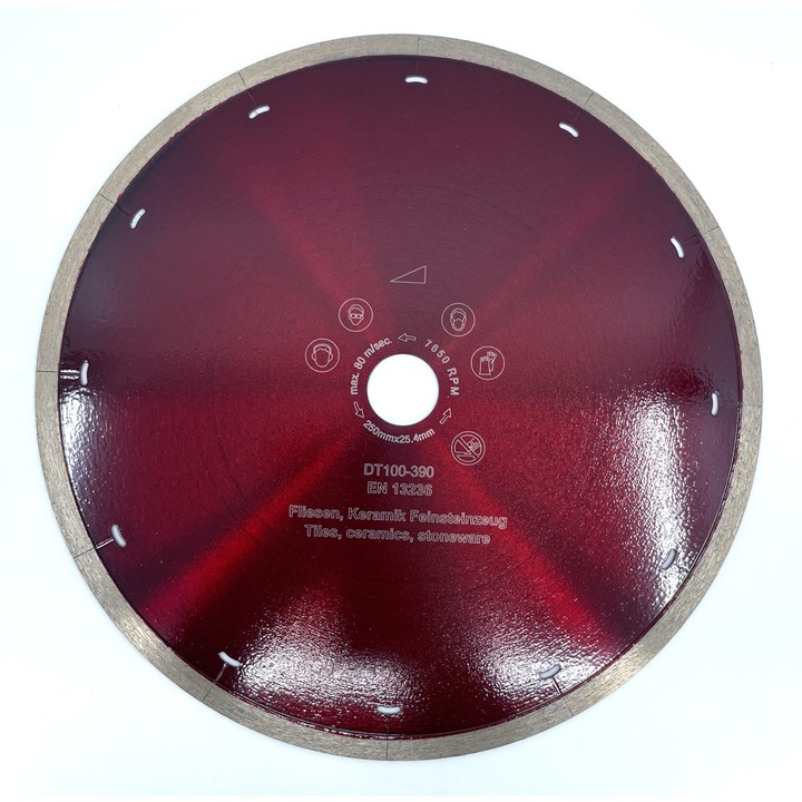 Disc DiamantatExpert pentru ceramica dura si portelan, Rapid 250mm, 25,4mm Super Premium