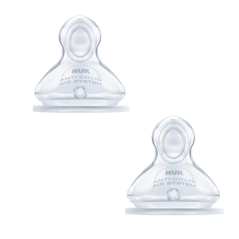 Tettarella NUK First Choice+ Lattice 6-18 Mesi - Foro Large, 2 Pezzi, Senza BPA