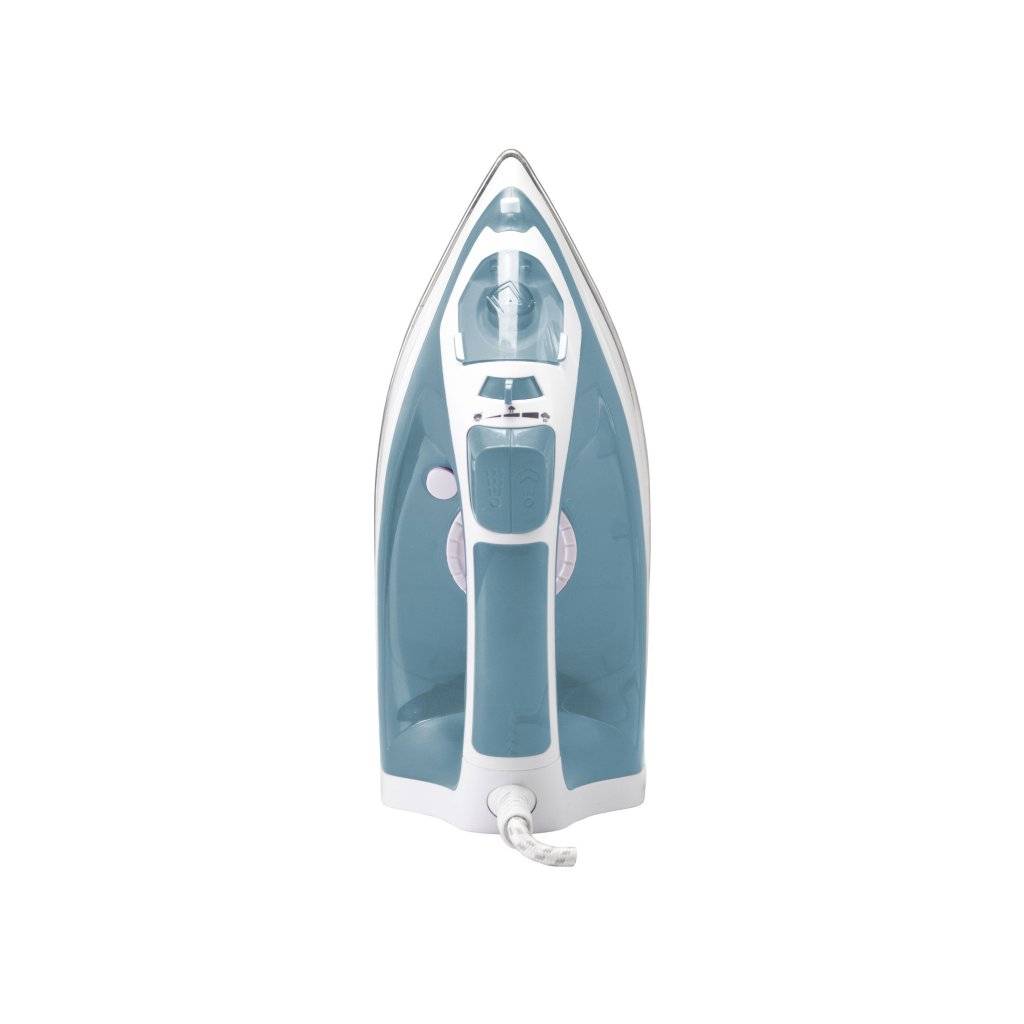 Fier de calcat cu abur Beper, 2400 W, Placa otel inoxidabil, 28.5x11.8x14.5 cm, Alb/Albastru