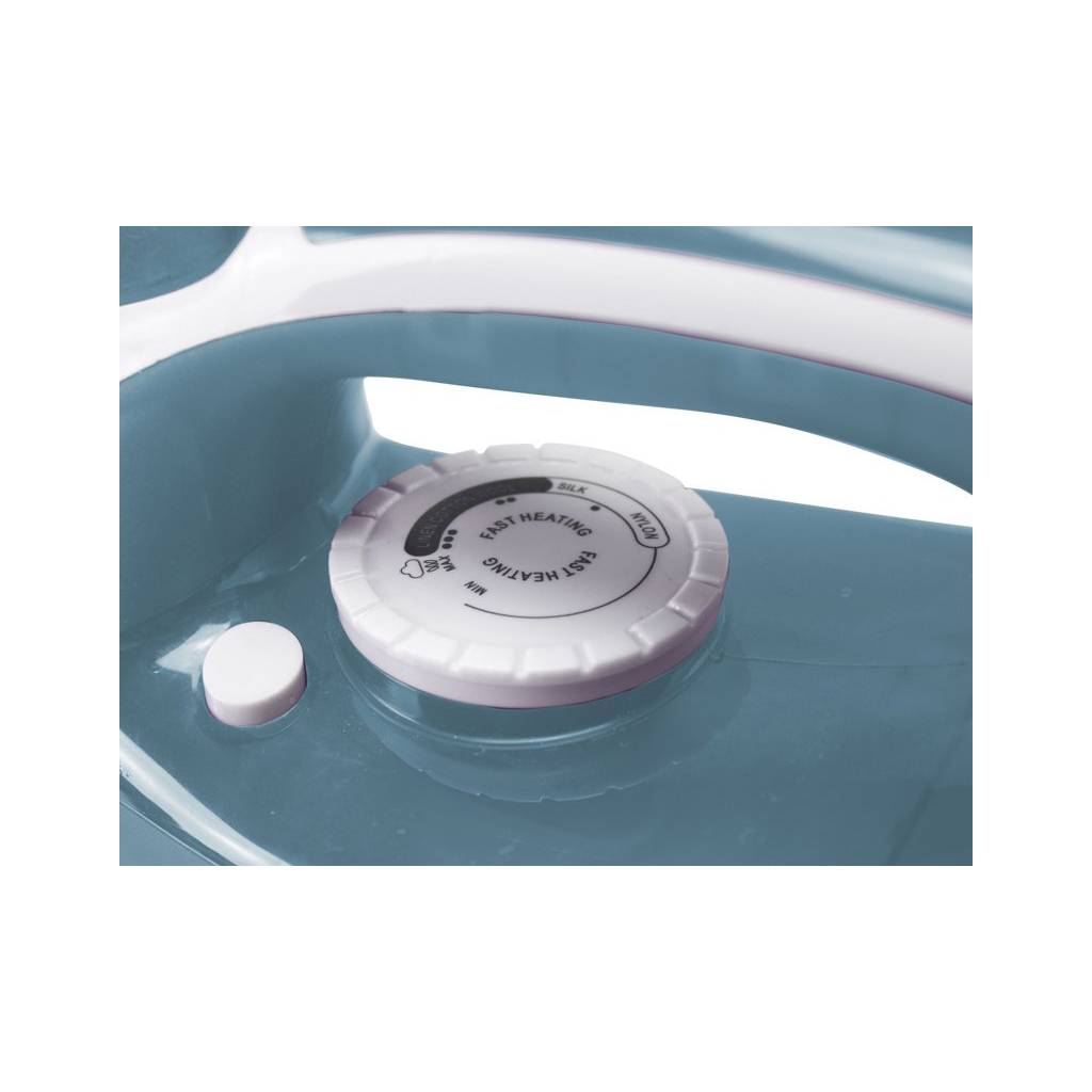 Fier de calcat cu abur Beper, 2400 W, Placa otel inoxidabil, 28.5x11.8x14.5 cm, Alb/Albastru