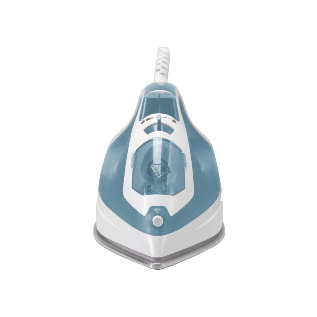 Fier de calcat cu abur Beper, 2400 W, Placa otel inoxidabil, 28.5x11.8x14.5 cm, Alb/Albastru
