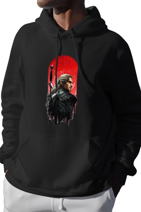Hanorac barbati The Witcher Geralt Vrajitor Vanator Supranatural Joc Sabie, negru, marime L